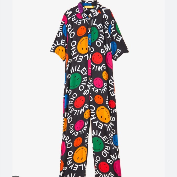 FARM Rio Pants - Farm Rio Smiley Jumpsuit